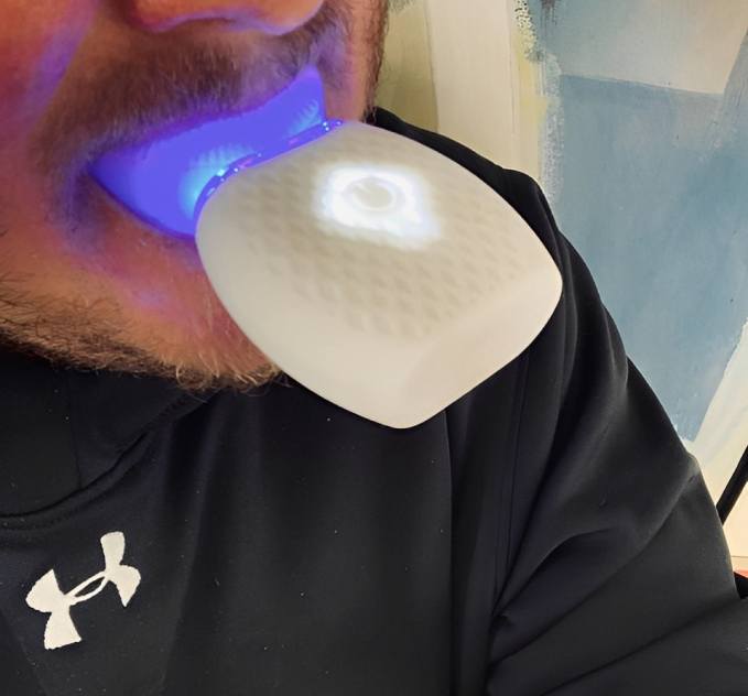 guy with 360 Brite in mouth